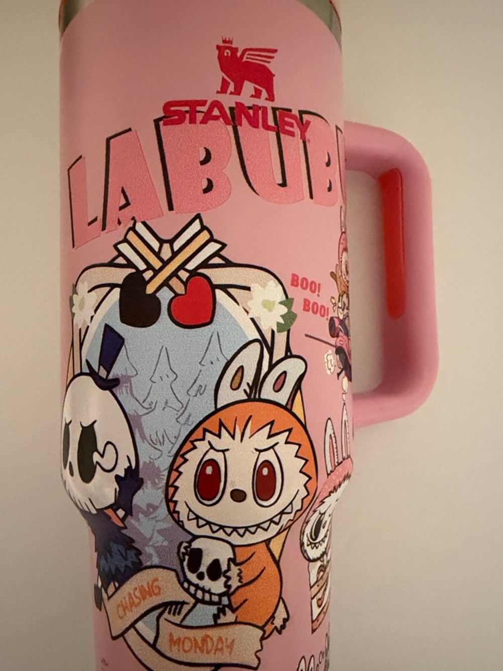Stanley Pink Labubu 40oz Handle Quencher Tumbler - Picture 12 of 16